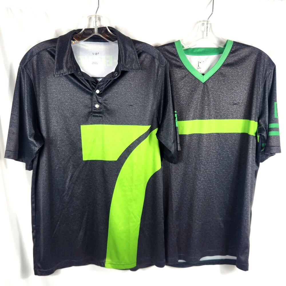 2x 7-Eleven  M Polo Tee Work Uniform Shirt seven 11